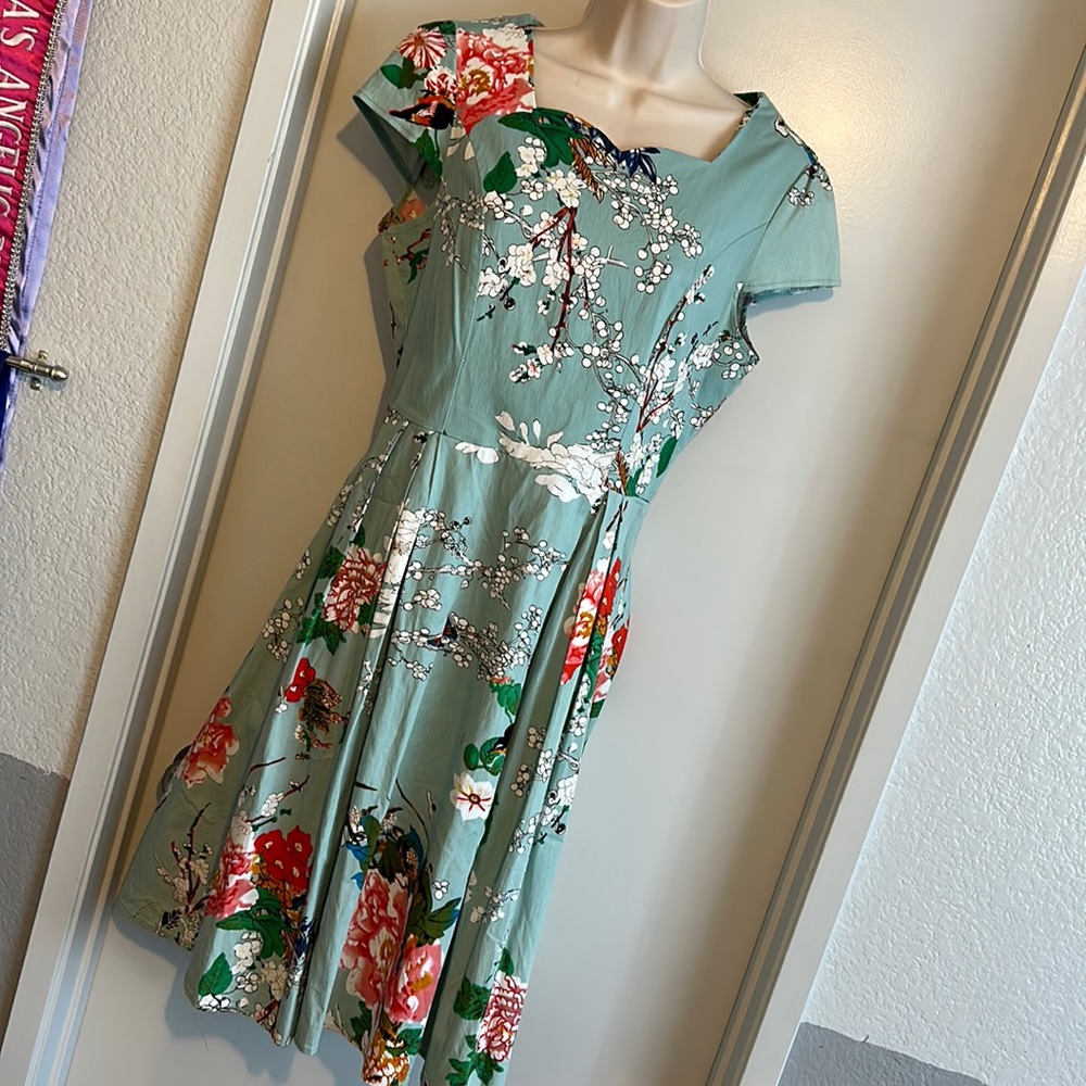 Cute Asian flair summer dress size large
